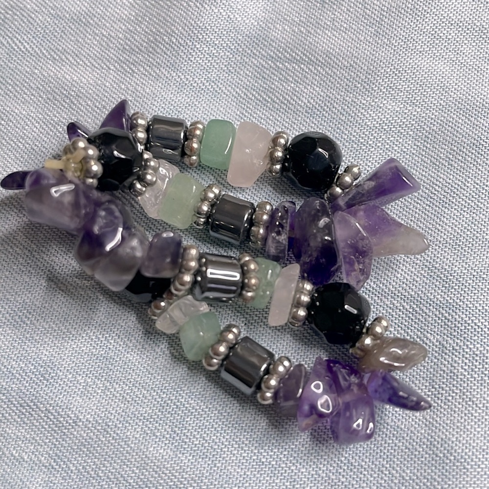 Multigemstone Stretch Bracelet - image 2
